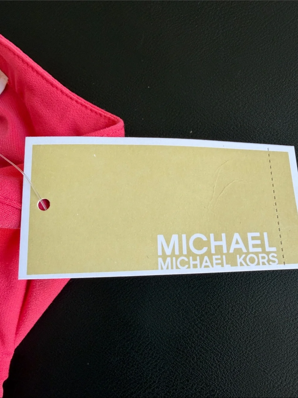 Michael Michael Kors Coral Pink Quarter Zip Long Sleeve Top Medium NWT